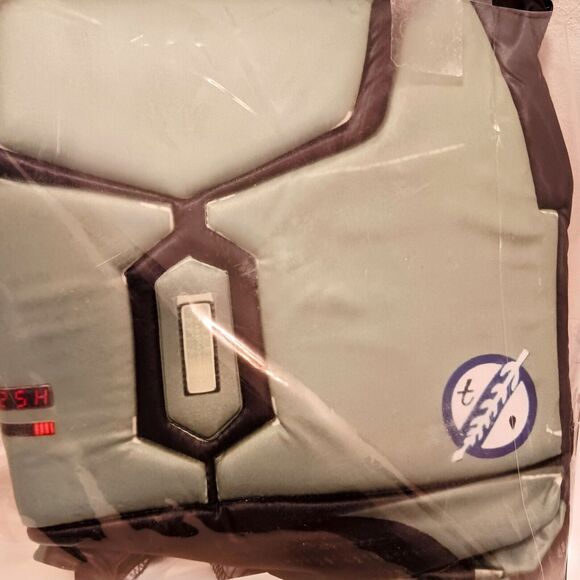 Star Wars Boba Fett Costume Mens Adult Sz M Muscle Chest jumpsuit Mask Halloween - Picture 4 of 16